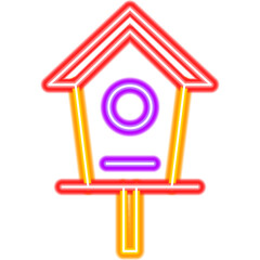 Garden Birdhouse Neon