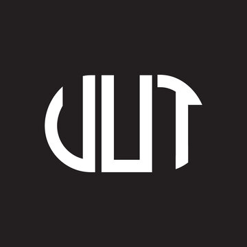 VUT letter logo design. VUT monogram initials letter logo concept. VUT letter design in black background.
