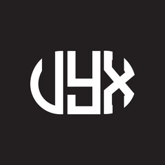 VYX letter logo design. VYX monogram initials letter logo concept. VYX letter design in black background.