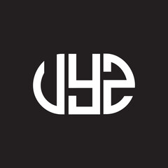 VYZ letter logo design. VYZ monogram initials letter logo concept. VYZ letter design in black background.