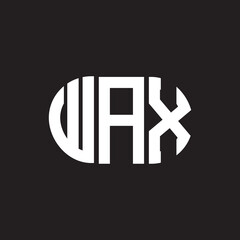 WAX letter logo design. WAX monogram initials letter logo concept. WAX letter design in black background.