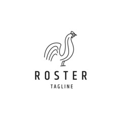 Roster line logo icon design template