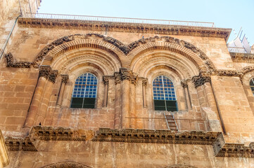The Church of the Holy Sepulchre, fragments of exterior, Jerusalem, Israel.