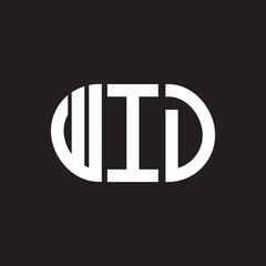 WID letter logo design. WID monogram initials letter logo concept. WID letter design in black background.