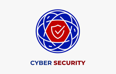 Cyber security vector icon isolated on white background for graphic and web design.
