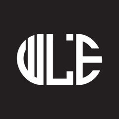 Fototapeta na wymiar WLE letter logo design. WLE monogram initials letter logo concept. WLE letter design in black background.