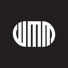 WMM letter logo design. WMM monogram initials letter logo concept. WMM letter design in black background.