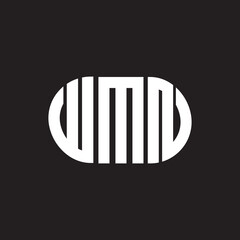 WMN letter logo design. WMN monogram initials letter logo concept. WMN letter design in black background.