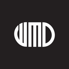 WMO letter logo design. WMO monogram initials letter logo concept. WMO letter design in black background.