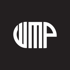 WMP letter logo design. WMP monogram initials letter logo concept. WMP letter design in black background.