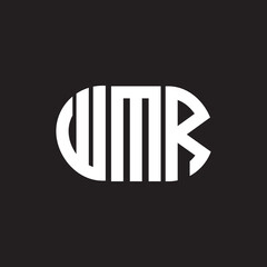 WMR letter logo design. WMR monogram initials letter logo concept. WMR letter design in black background.