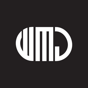 WMJ letter logo design. WMJ monogram initials letter logo concept. WMJ letter design in black background.