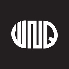 WNQ letter logo design. WNQ monogram initials letter logo concept. WNQ letter design in black background.