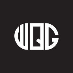 WQG letter logo design. WQG monogram initials letter logo concept. WQG letter design in black background.