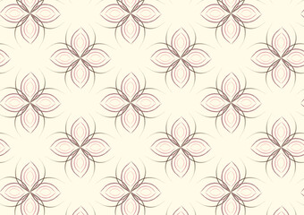 Pastel floral hand painting seamless pattern.
