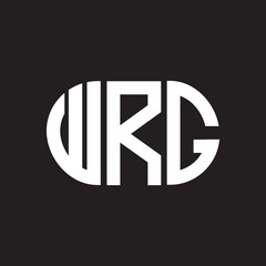 WRG letter logo design. WRG monogram initials letter logo concept. WRG letter design in black background.