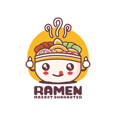 vector ramen cartoon illustration, Japanese traditional noodles, suitable for, logos, prints, stickers, etc