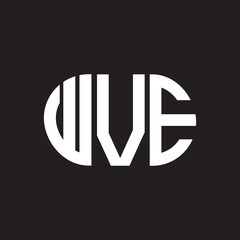 WVE letter logo design. WVE monogram initials letter logo concept. WVE letter design in black background.