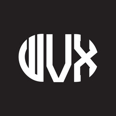 WVX letter logo design. WVX monogram initials letter logo concept. WVX letter design in black background.