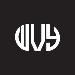 WVY letter logo design. WVY monogram initials letter logo concept. WVY letter design in black background.