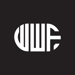 WWF letter logo design. WWF monogram initials letter logo concept. WWF letter design in black background.