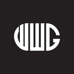 WWG letter logo design. WWG monogram initials letter logo concept. WWG letter design in black background.