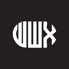 WWX letter logo design. WWX monogram initials letter logo concept. WWX letter design in black background.