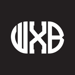 WXB letter logo design. WXB monogram initials letter logo concept. WXB letter design in black background.