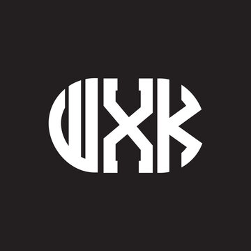 WXK letter logo design. WXK monogram initials letter logo concept. WXK letter design in black background.
