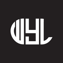WYL letter logo design. WYL monogram initials letter logo concept. WYL letter design in black background.