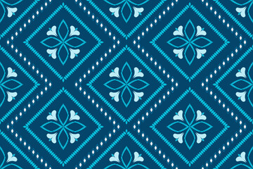Abstract ethnic geometric ikat pattern.Tribal ethnic vector texture.Seamless pattern in aztec style.Fabric pattern mandala native textile.Embroidery design