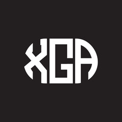 XFA letter logo design. XFA monogram initials letter logo concept. XFA letter design in black background.