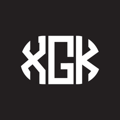 XGK letter logo design. XGK monogram initials letter logo concept. XGK letter design in black background.