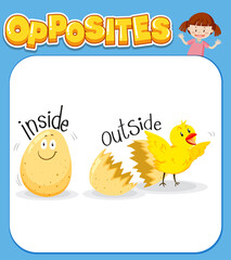 Opposite words for inside and outside