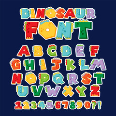 Font design for english alphabets and numbers