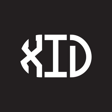 XID letter logo design. XID monogram initials letter logo concept. XID letter design in black background.