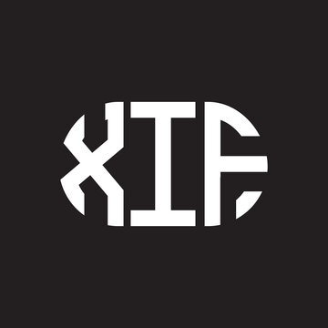 XIF letter logo design. XIF monogram initials letter logo concept. XIF letter design in black background.