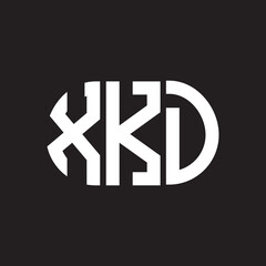 XKD letter logo design. XKD monogram initials letter logo concept. XKD letter design in black background.