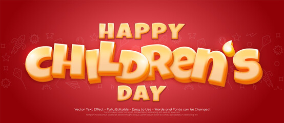 world childrens day banner with editable text