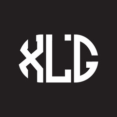 Obraz premium XLG letter logo design. XLG monogram initials letter logo concept. XLG letter design in black background.