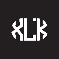 Obraz premium XLK letter logo design. XLK monogram initials letter logo concept. XLK letter design in black background.