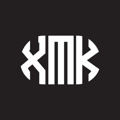 XMK letter logo design. XMK monogram initials letter logo concept. XMK letter design in black background.