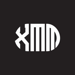 XMM letter logo design. XMM monogram initials letter logo concept. XMM letter design in black background.