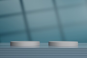 empty 3d render mockup podium for product display