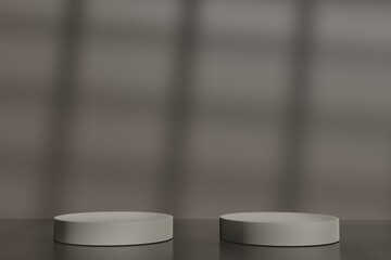 3d product mockup background with empty podium scene