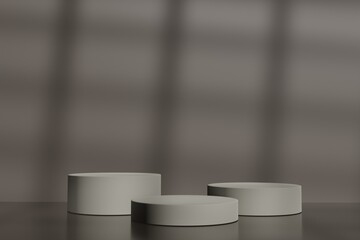 3d render product mockup background with empty podium scene