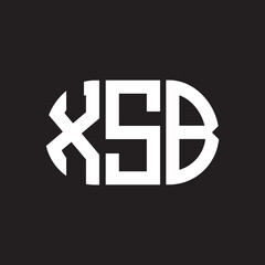 XSB letter logo design. XSB monogram initials letter logo concept. XSB letter design in black background.