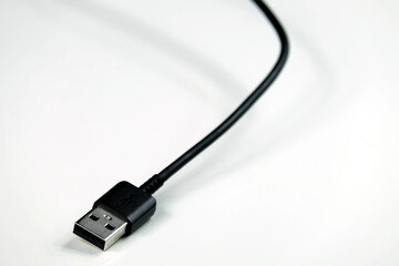 usb cable on white background