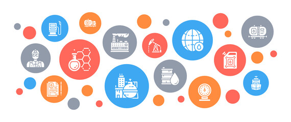 Oil industry flat vector illustration. Fuel Truck, Engineer, Gasoline, Cargo Ship concept for banner, website design or landing web page.