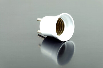 E27 lamp base holder fitting fix isolated on white background